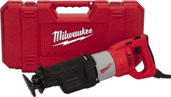 Milwaukee Tool - 3,000 Strokes per Minute, 1-1/4 Inch Stroke Length, Electric Reciprocating Saw - 120 Volts, 13 Amps - Americas Industrial Supply