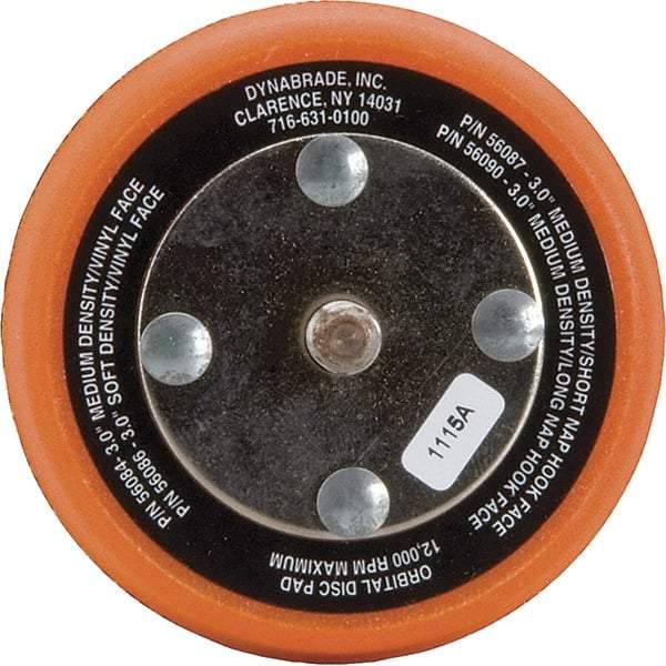 Dynabrade - 3" Diam Disc Backing Nonvacuum Replacement Pad - Medium Density, 13,000 RPM - Americas Industrial Supply