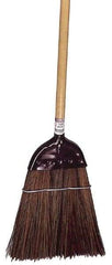Weiler - 12" Wide, Plastic Bristles, Plastic Handle, Angled Broom - Flagged - Americas Industrial Supply