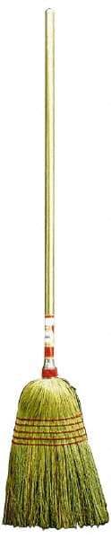 Weiler - 54" OAL Corn Bristle Broom - Wood Handle, 15" Bristle Length - Americas Industrial Supply