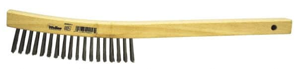 Weiler - Hand Wire/Filament Brushes - Wood Curved Handle - Americas Industrial Supply