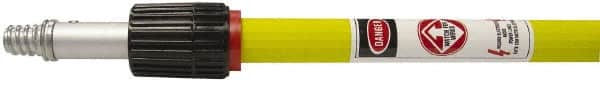 Weiler - 72 to 144" Long x 7/8" Diam Metal Handle for Vehicle Wash Brushes, Wall Brushes & Window Brushes - Yellow, Telescoping - Americas Industrial Supply