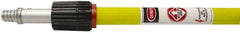 Weiler - 72 to 144" Long x 7/8" Diam Metal Handle for Vehicle Wash Brushes, Wall Brushes & Window Brushes - Yellow, Telescoping - Americas Industrial Supply