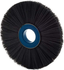 Weiler - 10" OD, 2" Arbor Hole, Crimped Nylon Wheel Brush - 1" Face Width, 3" Trim Length, 0.04" Filament Diam, 3,600 RPM - Americas Industrial Supply