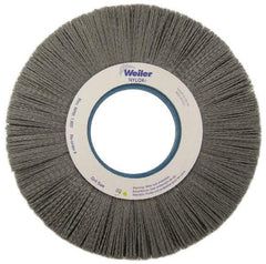 Weiler - 10" OD, Crimped Nylon Wheel Brush - 1" Face Width, 1-5/8" Trim Length, 0.04" Filament Diam, 1,800 RPM - Americas Industrial Supply
