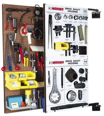 Triton - 24" Wide x 48" High Swing Panel Peg Board Storage System - 1 Panel, Tempered Pegboard/Steel, Tan - Americas Industrial Supply