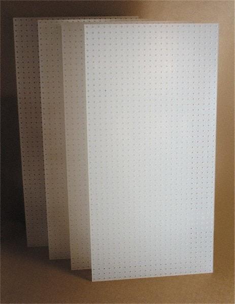 Triton - 48" Wide x 24" High Storage Peg Board - 4 Panels, Polypropylene, White - Americas Industrial Supply