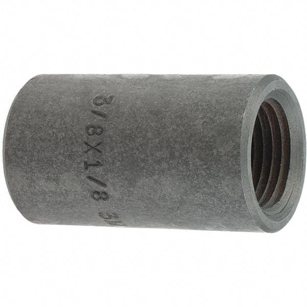 Made in USA - Size 3/8 x 1/8", Class 3,000, Forged Carbon Steel Black Pipe Reducing Coupling - 3,000 psi, Threaded End Connection - Americas Industrial Supply