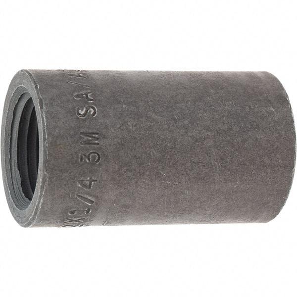 Made in USA - Size 1/2 x 1/4", Class 3,000, Forged Carbon Steel Black Pipe Reducing Coupling - 3,000 psi, Threaded End Connection - Americas Industrial Supply