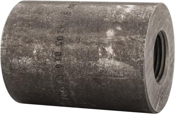 Made in USA - Size 1 x 1/2", Class 3,000, Forged Carbon Steel Black Pipe Reducing Coupling - 3,000 psi, Threaded End Connection - Americas Industrial Supply