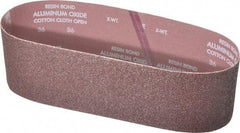 Norton - 4" Wide x 36" OAL, 36 Grit, Aluminum Oxide Abrasive Belt - Aluminum Oxide, Very Coarse, Coated, X Weighted Cloth Backing, Series R228 - Americas Industrial Supply