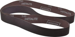 Norton - 1-1/2" Wide x 60" OAL, 240 Grit, Aluminum Oxide Abrasive Belt - Aluminum Oxide, Very Fine, Coated, Series R228 - Americas Industrial Supply