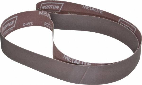 Norton - 1-1/2" Wide x 60" OAL, 320 Grit, Aluminum Oxide Abrasive Belt - Aluminum Oxide, Extra Fine, Coated, Series R228 - Americas Industrial Supply