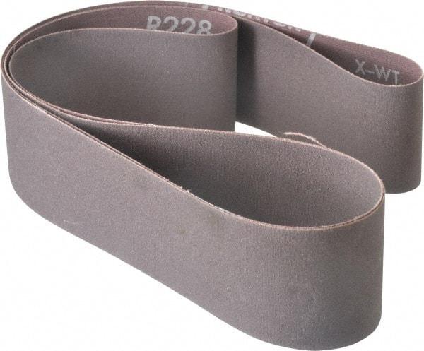 Norton - 2" Wide x 60" OAL, 240 Grit, Aluminum Oxide Abrasive Belt - Aluminum Oxide, Very Fine, Coated, Series R228 - Americas Industrial Supply