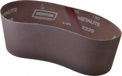 Norton - 4" Wide x 24" OAL, 180 Grit, Aluminum Oxide Abrasive Belt - Aluminum Oxide, Very Fine, Coated, Series R228 - Americas Industrial Supply