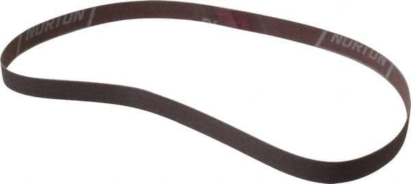 Norton - 1/2" Wide x 24" OAL, 240 Grit, Aluminum Oxide Abrasive Belt - Aluminum Oxide, Very Fine, Coated, Series R228 - Americas Industrial Supply