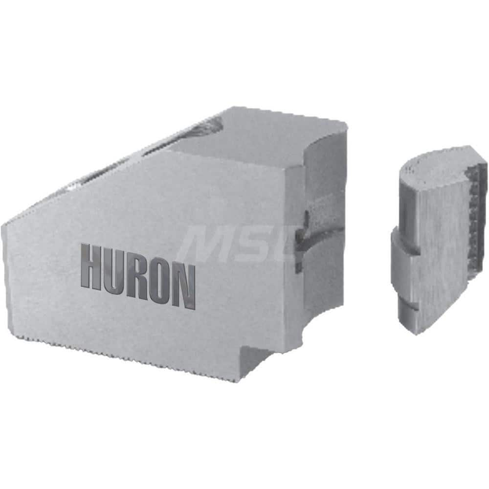 Huron Machine Products - Hard Lathe Chuck Jaws; Jaw Type: Collet Pad Jaw ; Jaw Interface Type: 1.5mm x 60 Serrated ; Maximum Compatible Chuck Diameter (Inch): 8 ; Material: 1018 Steel ; Overall Width/Diameter (Inch): 1-3/4 ; Overall Length (Decimal Inch) - Exact Industrial Supply