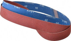 Norton - 1-1/2" Wide x 60" OAL, 60 Grit, Ceramic Abrasive Belt - Ceramic, Medium, Coated, Y Weighted Cloth Backing, Series R981 - Americas Industrial Supply