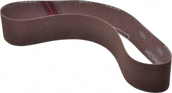 Norton - 2" Wide x 30" OAL, 180 Grit, Aluminum Oxide Abrasive Belt - Aluminum Oxide, Very Fine, Coated, Series R228 - Americas Industrial Supply