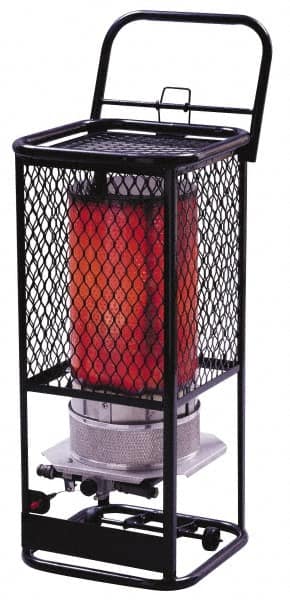 Heatstar - 125,000 BTU, Portable Propane Radiant Heater - 100 Lb Fuel Capacity, 16-1/4" Long x 16-1/4" Wide x 35" High - Americas Industrial Supply