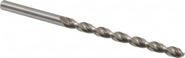 Chicago-Latrobe - #10 135° High Speed Steel Jobber Drill - Bright Finish, Right Hand Cut, Parabolic Flute, Straight Shank, 3-5/8" OAL, Notched Point - Americas Industrial Supply
