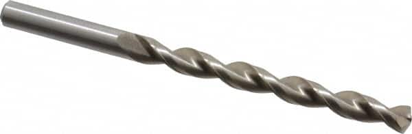 Chicago-Latrobe - Letter K 135° High Speed Steel Jobber Drill - Bright Finish, Right Hand Cut, Parabolic Flute, Straight Shank, 4-1/4" OAL, Notched Point - Americas Industrial Supply