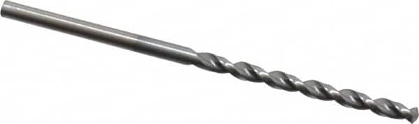 Chicago-Latrobe - 3/32" 135° High Speed Steel Jobber Drill - TiCN Finish, Right Hand Cut, Parabolic Flute, Straight Shank, 2-1/4" OAL, Notched Point - Americas Industrial Supply
