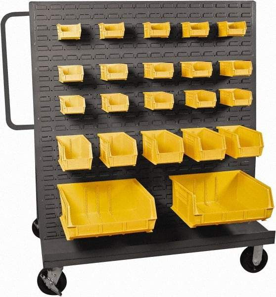 Durham - 2,000 Lb Capacity Steel A-Frame Truck - Steel Deck, 48" OAW, Phenolic Casters - Americas Industrial Supply