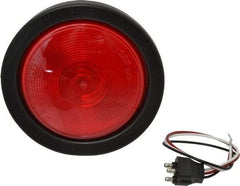 Peterson - 4" Long, 25 Watt, 2.1 Amp, Red Sealed Lighting Stop, Turn & Tail Light - 12 Volts, Includes Grommet, Light & Pigtail - Americas Industrial Supply