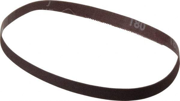 Norton - 1/2" Wide x 18" OAL, 180 Grit, Aluminum Oxide Abrasive Belt - Aluminum Oxide, Very Fine, Coated, Series R228 - Americas Industrial Supply