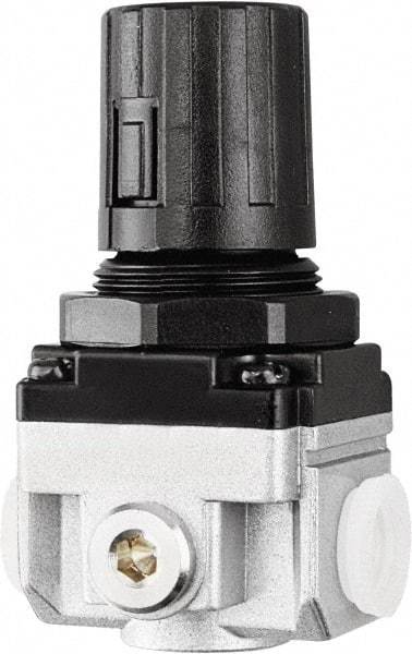 PRO-SOURCE - 3/4 NPT Port, 175 CFM, Aluminum Die Cast Heavy-Duty Regulator - 7 to 145 psi Range, 220 Max psi Supply Pressure, 1/4" Gauge Port Thread, 3.54" Wide x 6.97" High - Americas Industrial Supply