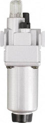 PRO-SOURCE - 3/8" NPT, 290 Max psi Intermediate Modular Lubricator - Aluminum Bowl, Aluminum Die Cast Body, 106 CFM, 140°F Max Temp, 2.16" Wide x 8.07" High - Americas Industrial Supply