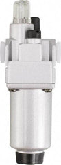 PRO-SOURCE - 1/4" NPT, 290 Max psi Intermediate Modular Lubricator - Aluminum Bowl, Aluminum Die Cast Body, 58 CFM, 140°F Max Temp, 2.16" Wide x 8.07" High - Americas Industrial Supply