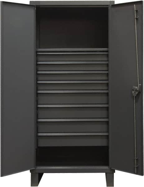 Durham - 1 Shelf Locking Storage Cabinet - Steel, 36" Wide x 24" Deep x 78" High, Gray - Americas Industrial Supply