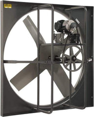 Americraft - 36" Blade, Belt Drive, 1 hp, 13,174 CFM, TEFC Exhaust Fan - 42-1/2" Opening Height x 42-1/2" Opening Width, 16/8 Amp, 115/230 Volt, 1 Speed, Single Phase - Americas Industrial Supply