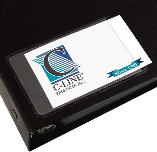 C-LINE - 10 Piece Business Card/ID Protectors - 3-1/2" High x 2" Wide - Americas Industrial Supply