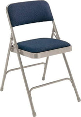 NPS - 18-3/4" Wide x 20-1/4" Deep x 29-1/2" High, Fabric Folding Chair with Fabric Padded Seat - Imperial Blue - Americas Industrial Supply