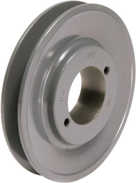 TB Wood's - 1 Groove, 1/2 to 1-1/2 Bore Diam, 4.45" Outside Diam, QD Bushed V Belt Sheave - 3.7 A Diam Belt Pitch - Americas Industrial Supply