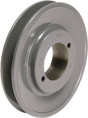 TB Wood's - 1 Groove, 1/2 to 1-1/2 Bore Diam, 3.95" Outside Diam, QD Bushed V Belt Sheave - 3.2 A Diam Belt Pitch - Americas Industrial Supply
