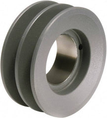 TB Wood's - 2 Groove, 1/2 to 1-1/2 Bore Diam, 3-3/4" Outside Diam, QD Bushed V Belt Sheave - 3.0 A Diam Belt Pitch - Americas Industrial Supply