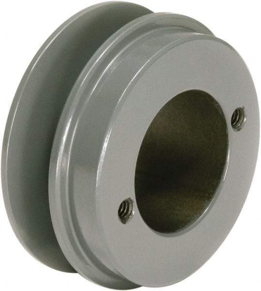 TB Wood's - 1 Groove, 1/2 to 1-1/2 Bore Diam, 3.35" Outside Diam, QD Bushed V Belt Sheave - 2.6 A Diam Belt Pitch - Americas Industrial Supply