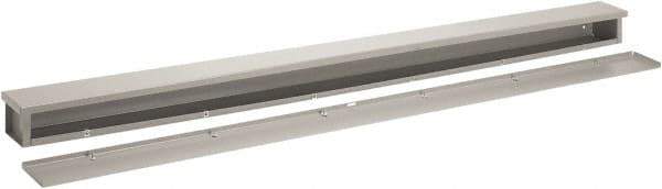 nVent Hoffman - 4" High x 4" Wide x 24" Long, Solid Wall Wire Duct - Gray, Slip-on Cover, Steel - Americas Industrial Supply