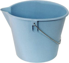 Ability One - 10 Qt, Plastic Round Blue Single Pail with Pour Spout - Handle Included - Americas Industrial Supply
