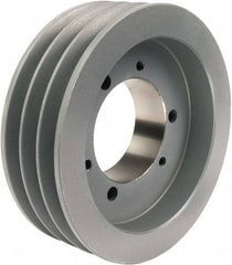 TB Wood's - 3 Groove, 1/2 to 1-15/16 Bore Diam, 4-3/4" Outside Diam, QD Bushed V Belt Sheave - 4.80 3V Diam Belt Pitch - Americas Industrial Supply