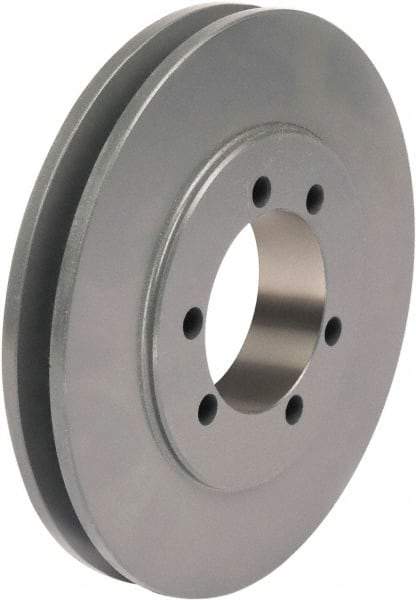 TB Wood's - 1 Groove, 1/2 to 1-5/8 Bore Diam, 3.65" Outside Diam, QD Bushed V Belt Sheave - 3.70 3V Diam Belt Pitch - Americas Industrial Supply