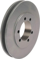 TB Wood's - 1 Groove, 1/2 to 1-5/8 Bore Diam, 4-1/2" Outside Diam, QD Bushed V Belt Sheave - 4.50 3V Diam Belt Pitch - Americas Industrial Supply