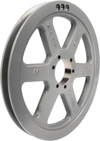 TB Wood's - 1 Groove, 1/2 to 1-15/16 Bore Diam, 12-3/4" Outside Diam, QD Bushed V Belt Sheave - 12.0 A Diam Belt Pitch - Americas Industrial Supply