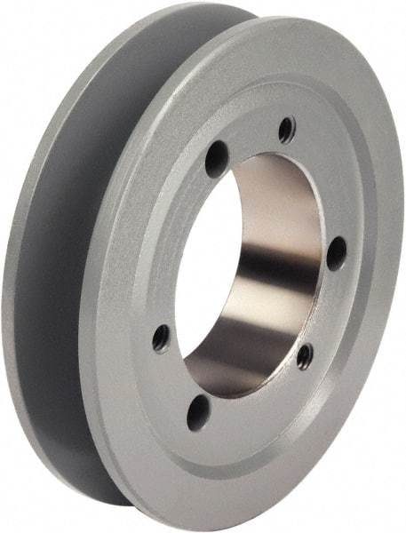 TB Wood's - 1 Groove, 1/2 to 1-5/8 Bore Diam, 3.95" Outside Diam, QD Bushed V Belt Sheave - 3.2 A Diam Belt Pitch - Americas Industrial Supply