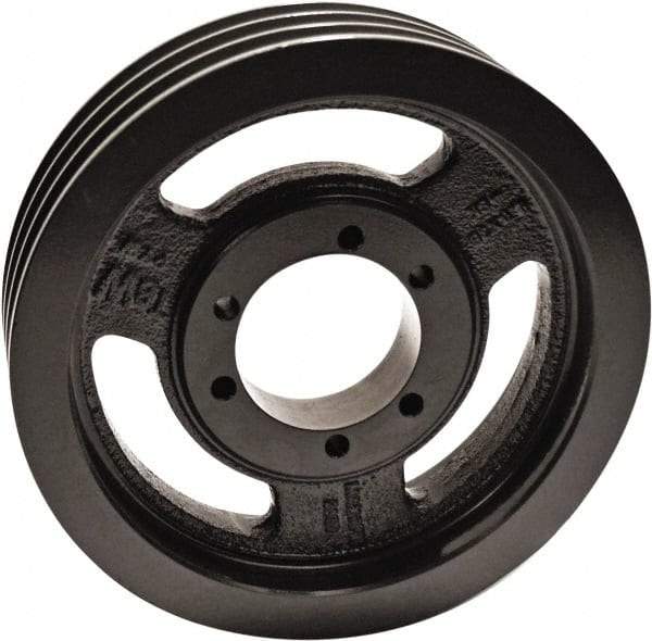 TB Wood's - 3 Groove, 1/2 to 2-1/2 Bore Diam, 12-3/4" Outside Diam, QD Bushed V Belt Sheave - 12.0 A Diam Belt Pitch - Americas Industrial Supply
