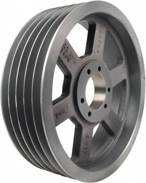 TB Wood's - 5 Groove, 7/8 to 3-1/2 Bore Diam, 18.4" Outside Diam, QD Bushed V Belt Sheave - 18.00 C Diam Belt Pitch - Americas Industrial Supply